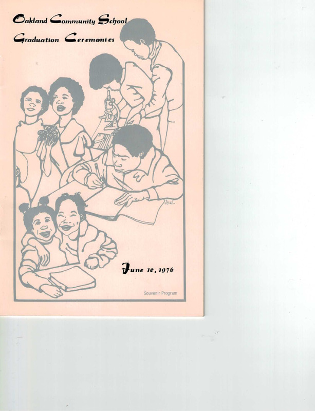 Graduation Ceremony Souvenir Program, June 10, 1976